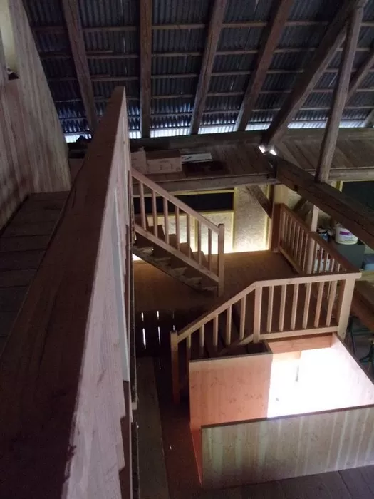 Fabrication d'un escalier en bois, Clermont-Ferrand, AC Charpente