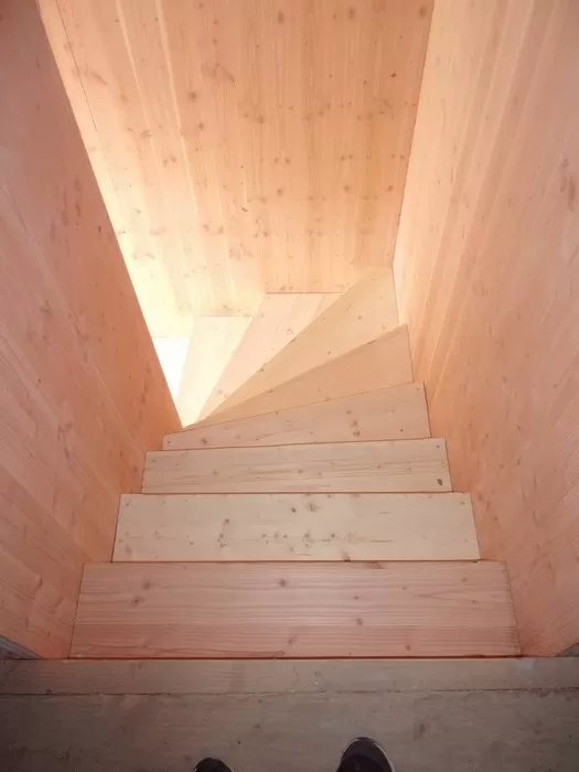Fabrication d'un escalier en bois, Clermont-Ferrand, AC Charpente