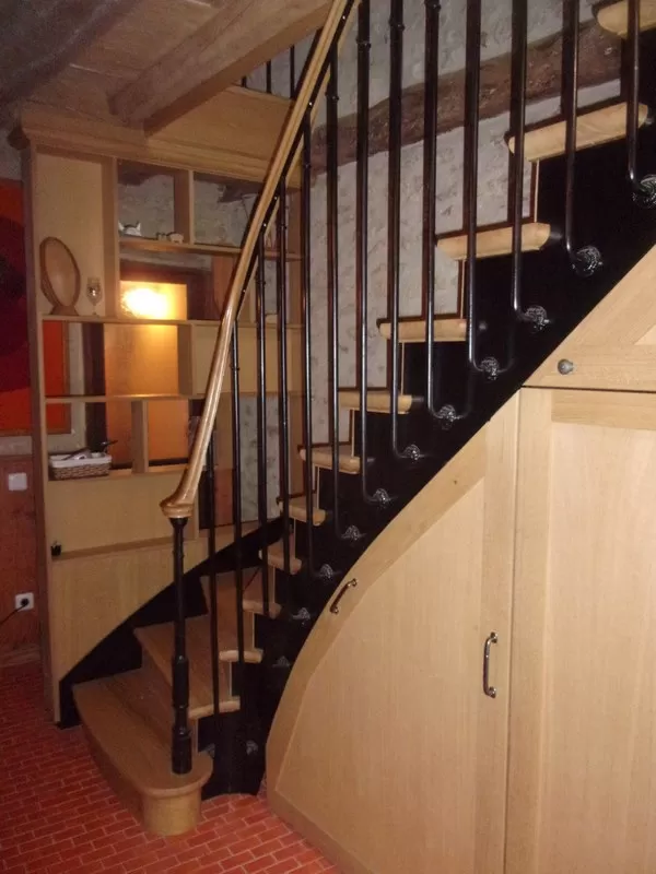 Fabrication d'un escalier en bois, Clermont-Ferrand, AC Charpente