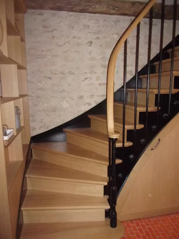 Fabrication d'un escalier en bois, Clermont-Ferrand, AC Charpente